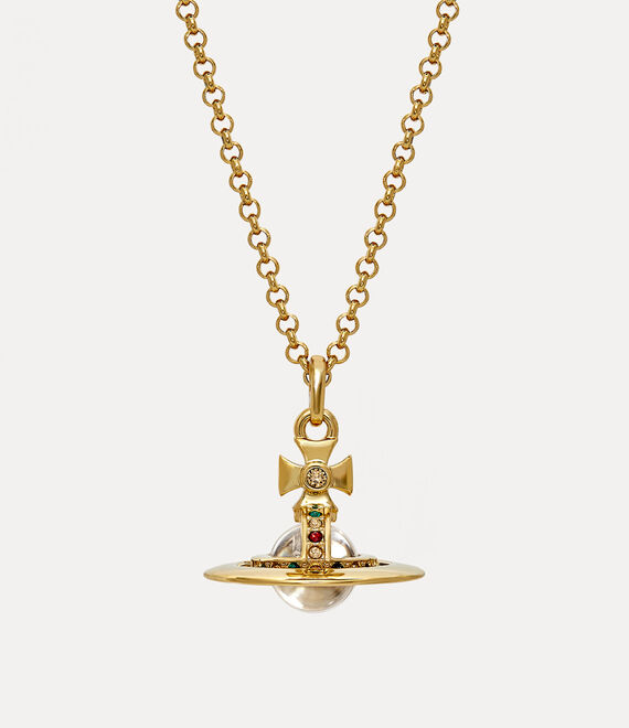 Vivienne Westwood Tiny Orb Pendant Necklace in gold